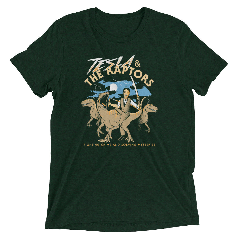 Tesla & The Raptors Men's Tri-Blend Tee