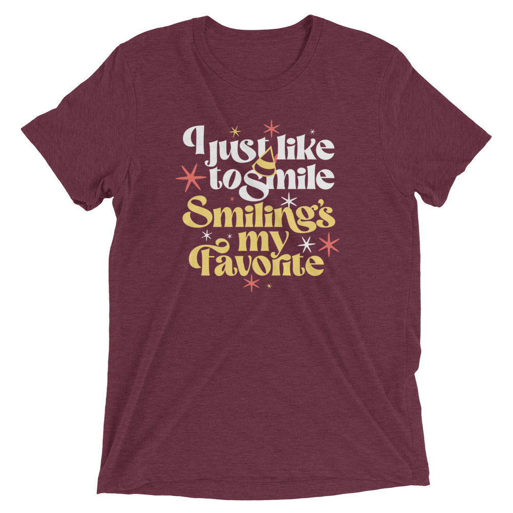 I Just Like To Smile Smiling's My Favorite Men's Tri-Blend Tee