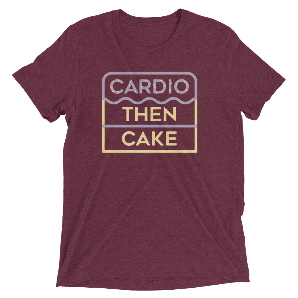 Cardio Then Cake Men's Tri-Blend Tee