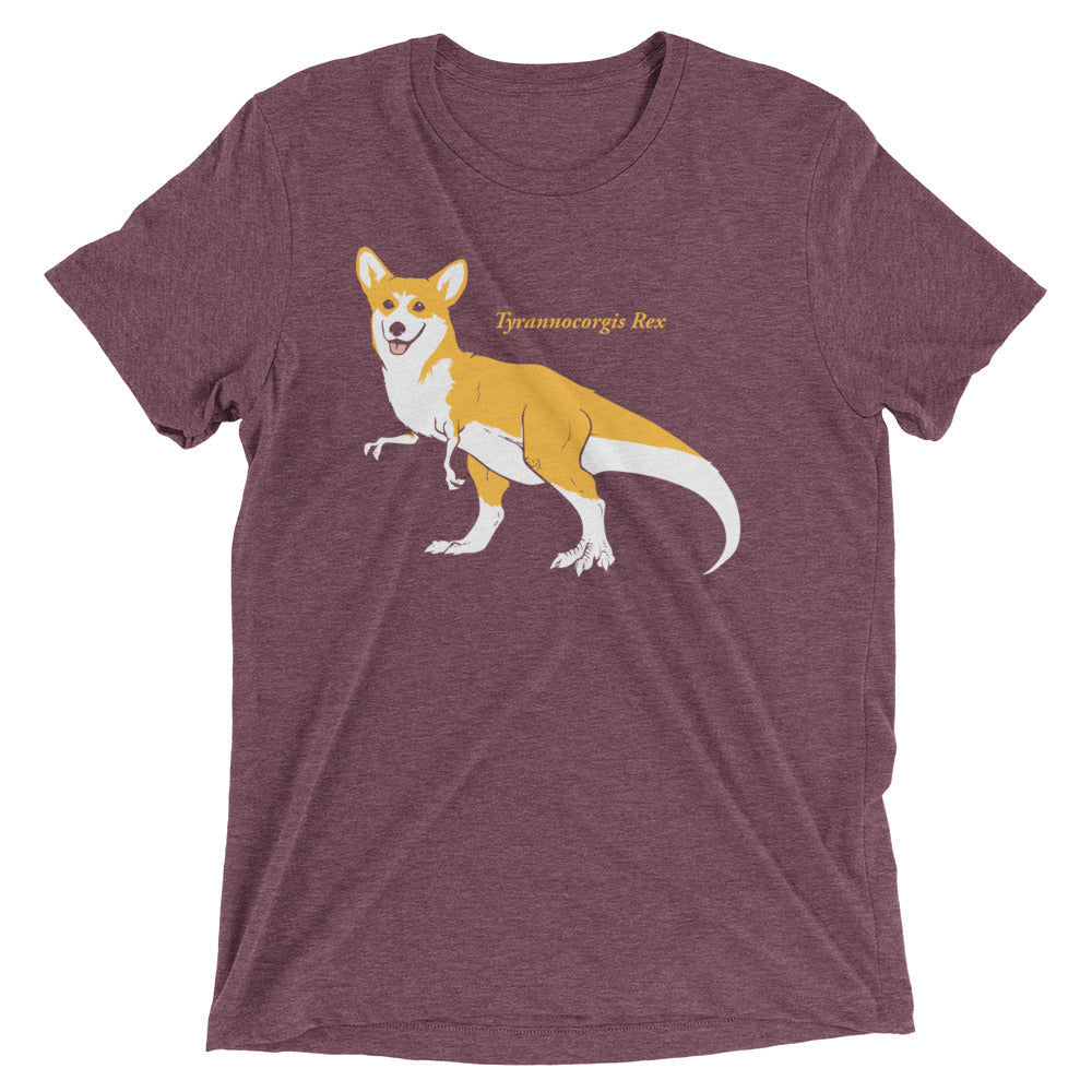 Tyrannocorgis Rex Men's Tri-Blend Tee