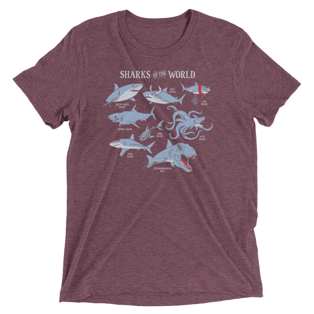 Sharks Of The World Men's Tri-Blend Tee
