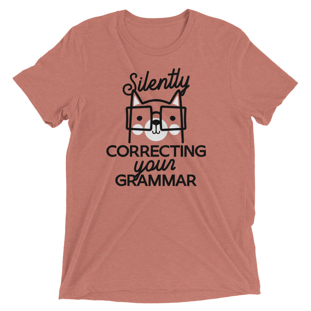 Silently Correcting Your Grammar Men's Tri-Blend Tee