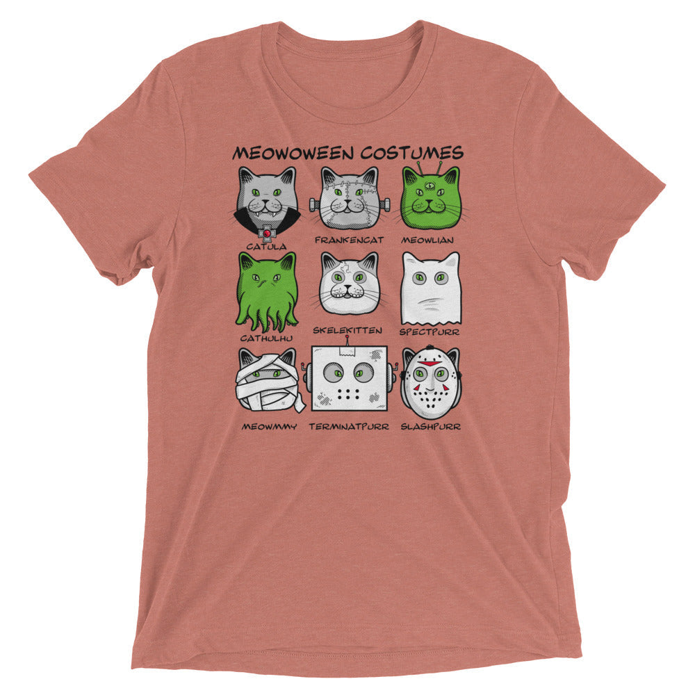 Meowoween Costumes Men's Tri-Blend Tee