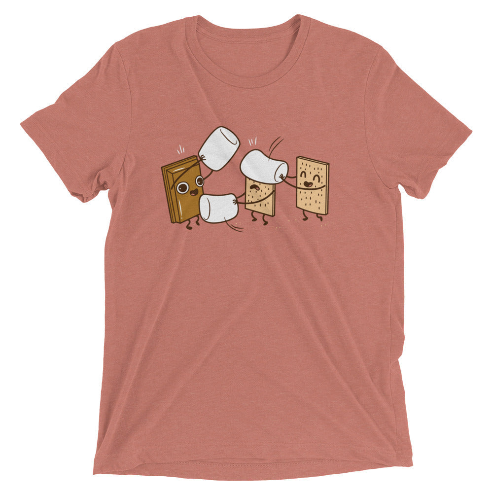 How S'mores Are Made Men's Tri-Blend Tee