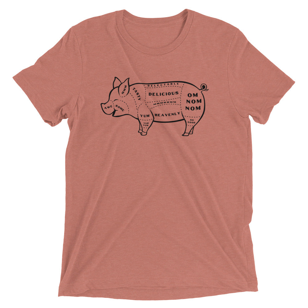 Tasty Pig Cuts Men's Tri-Blend Tee