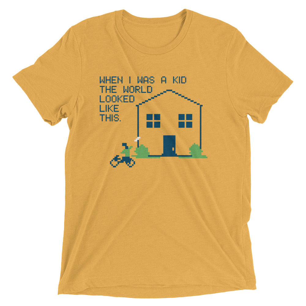 When I Was A Kid The World Men's Tri-Blend Tee