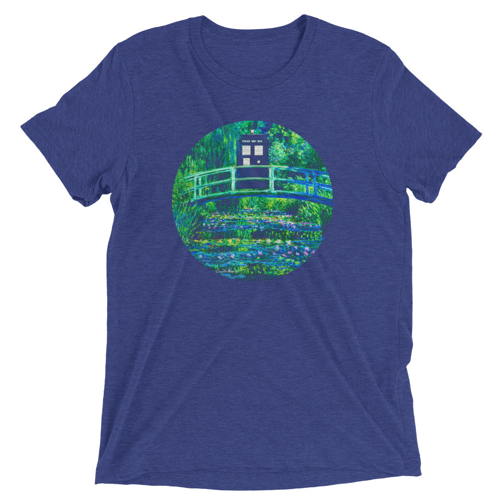Water Lilies Police Box Men's Tri-Blend Tee