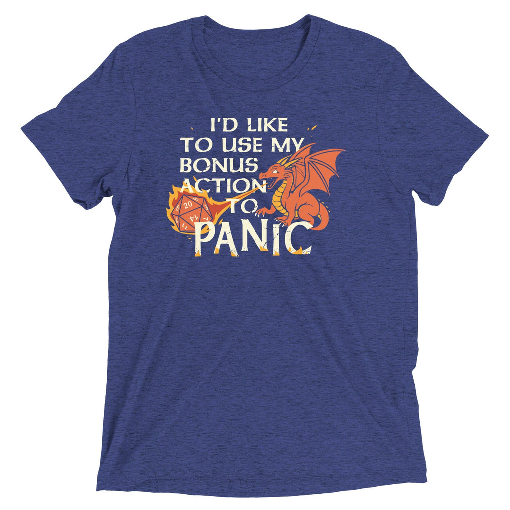 I'd Like To Use My Bonus Action To Panic Men's Tri-Blend Tee