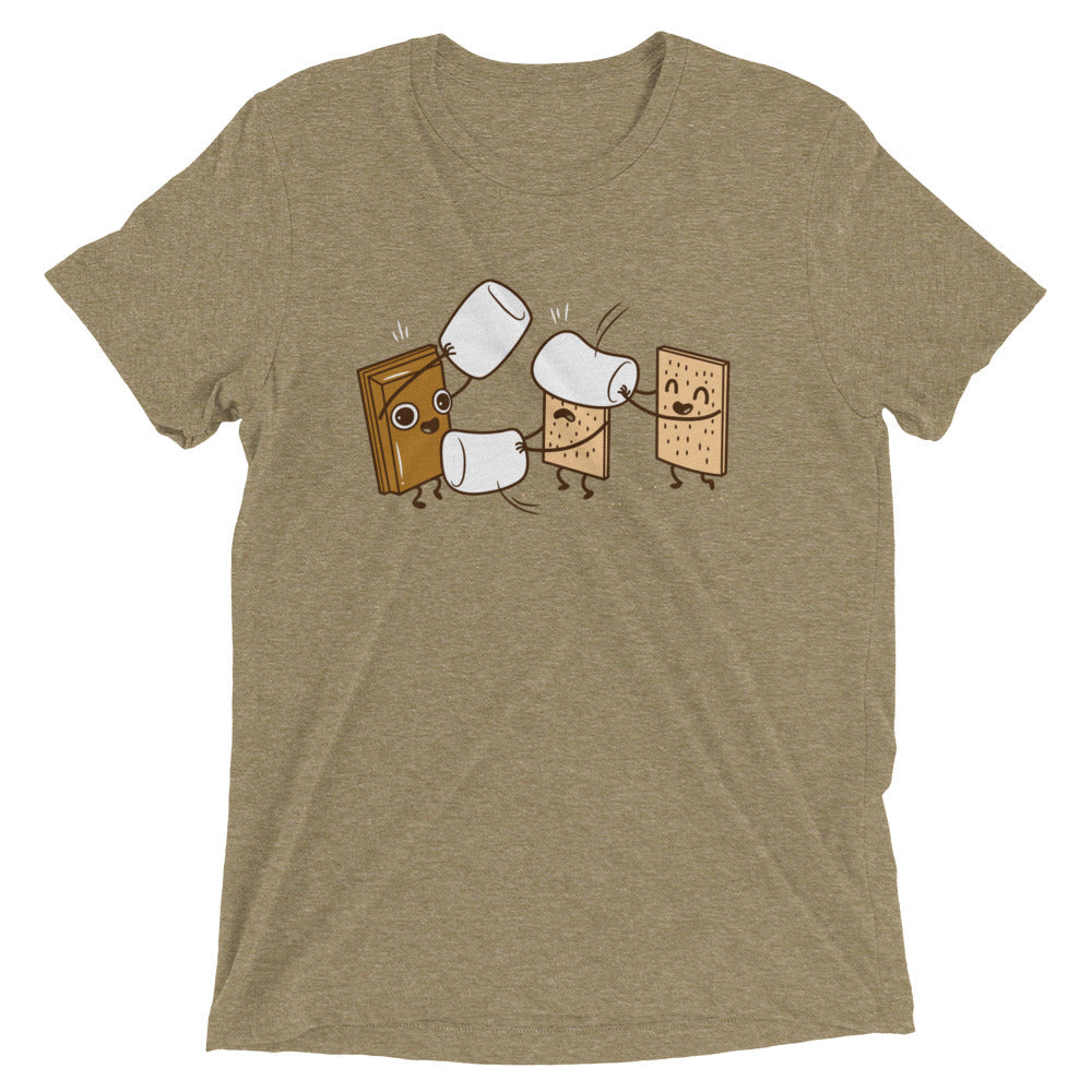 How S'mores Are Made Men's Tri-Blend Tee