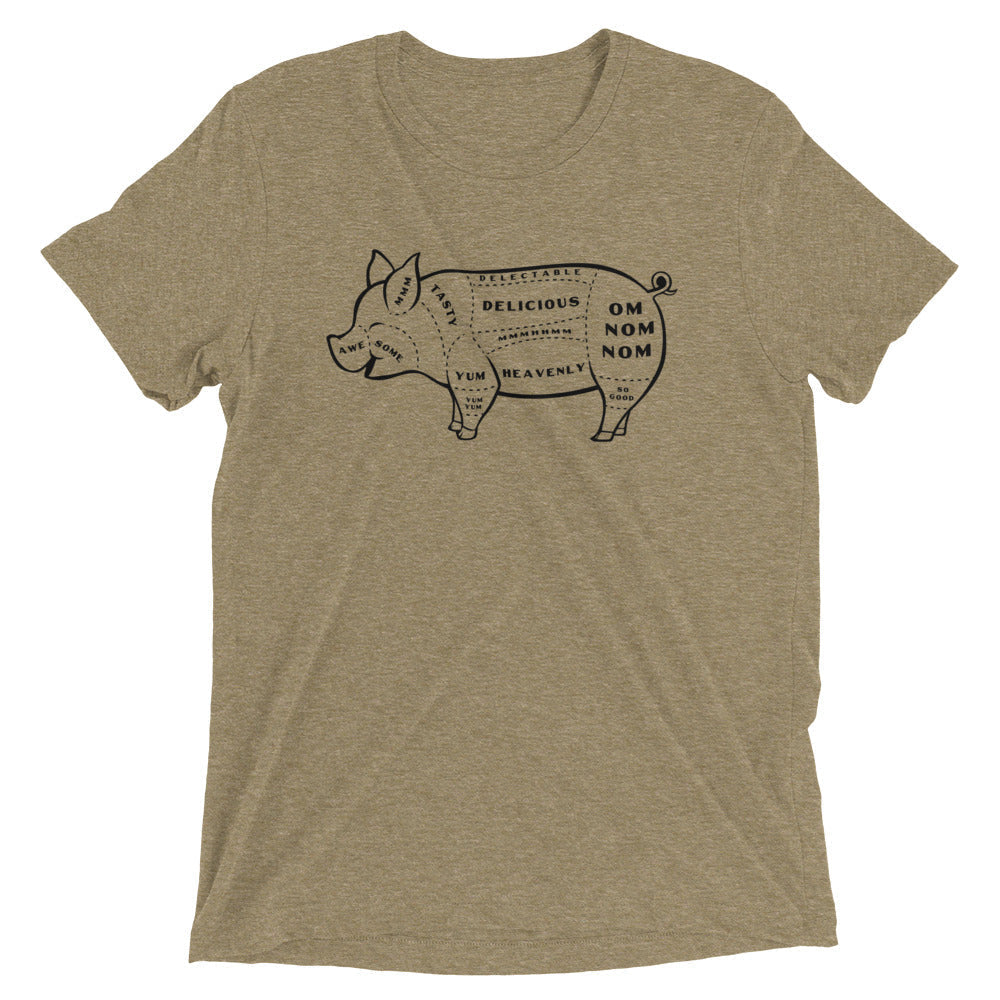 Tasty Pig Cuts Men's Tri-Blend Tee
