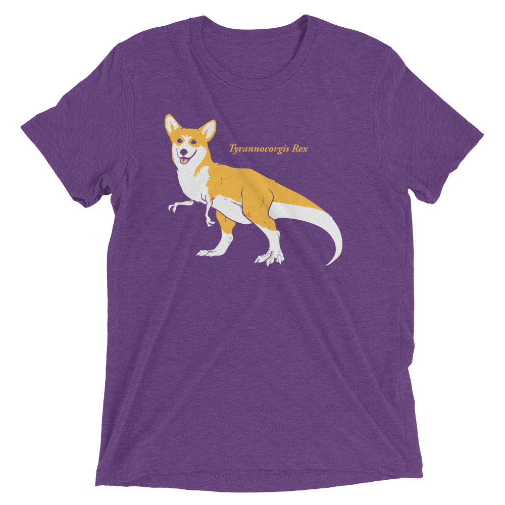 Tyrannocorgis Rex Men's Tri-Blend Tee