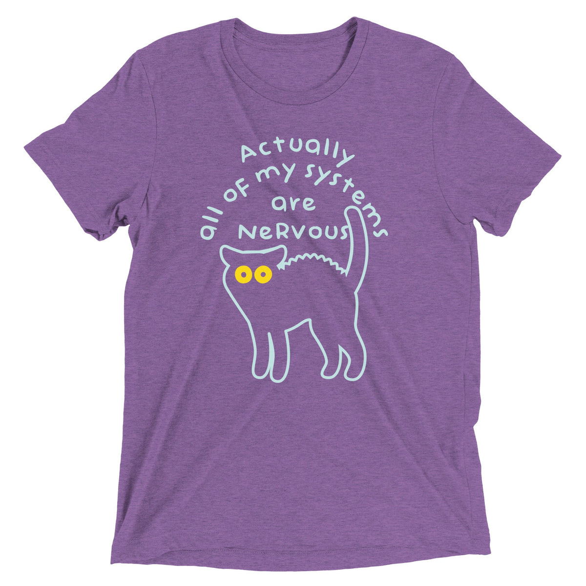 Actually All Of My Systems Are Nervous Men's Tri-Blend Tee