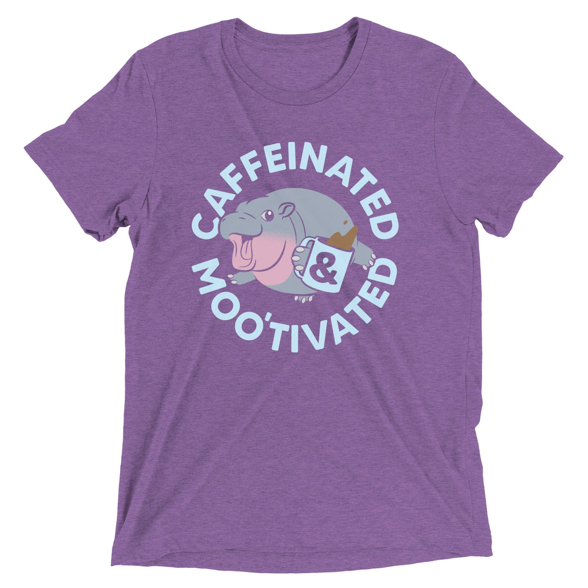 Caffeinated & Moo'tivated Men's Tri-Blend Tee
