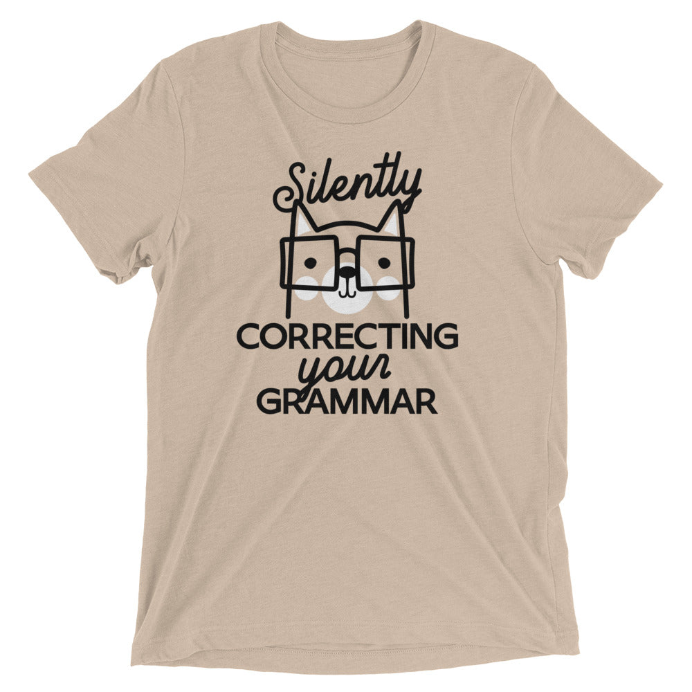 Silently Correcting Your Grammar Men's Tri-Blend Tee