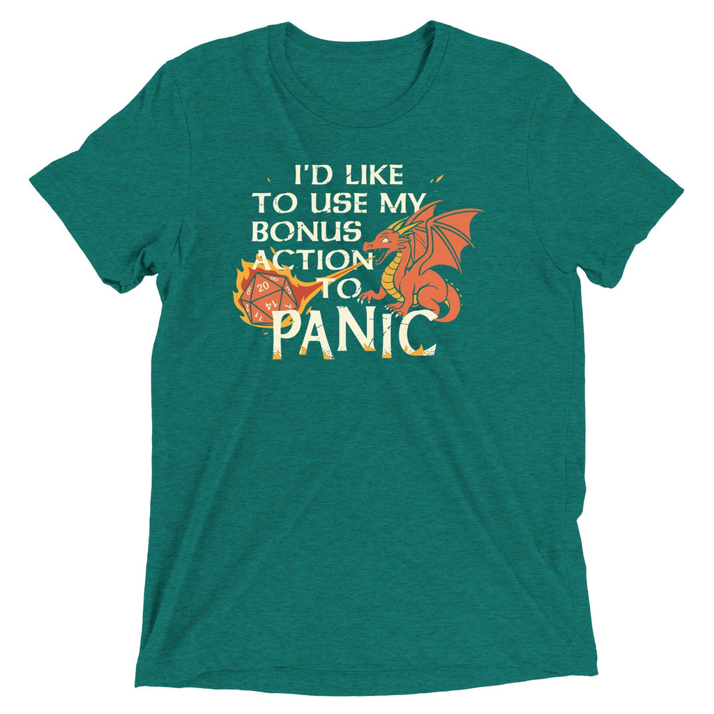 I'd Like To Use My Bonus Action To Panic Men's Tri-Blend Tee