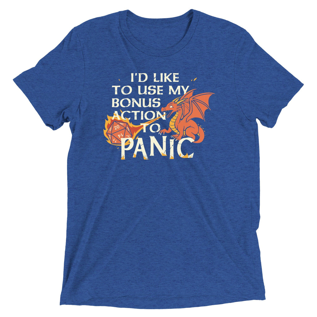 I'd Like To Use My Bonus Action To Panic Men's Tri-Blend Tee