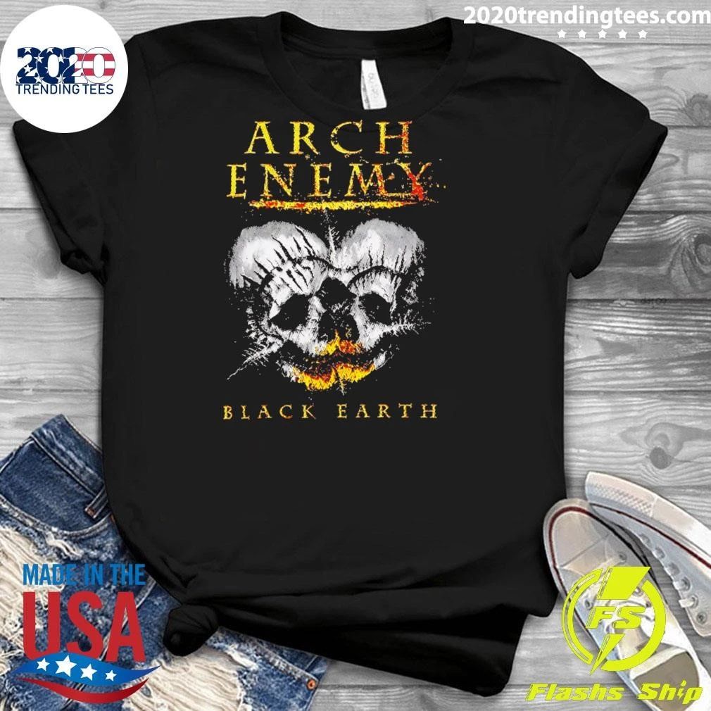Arch Enemy Metal Band Skull Fire Gothic Heavy Music Tee Shirt
