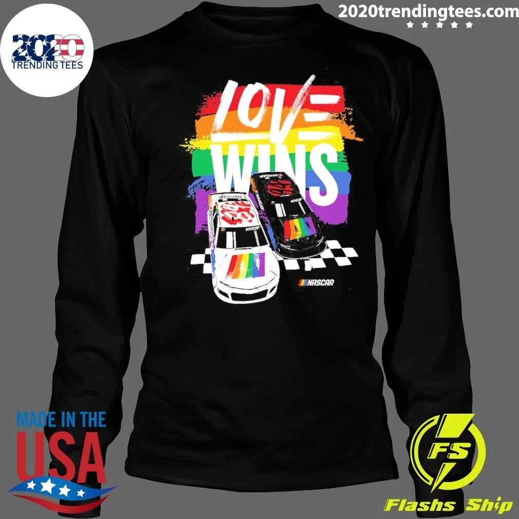 NASCAR Checkered Flag Sports Love Wins Pride Shirt