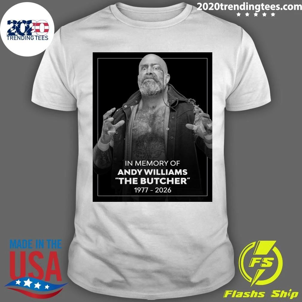 AEW pays tribute to The Butcher Andy Williams 1977-2026 RIP Shirt