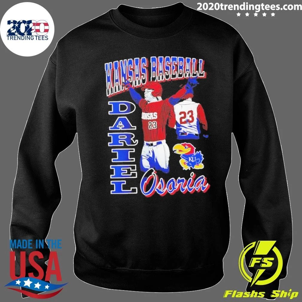 Dariel Osoria Kansas Jayhawks Baseball Player Graphic Shirt