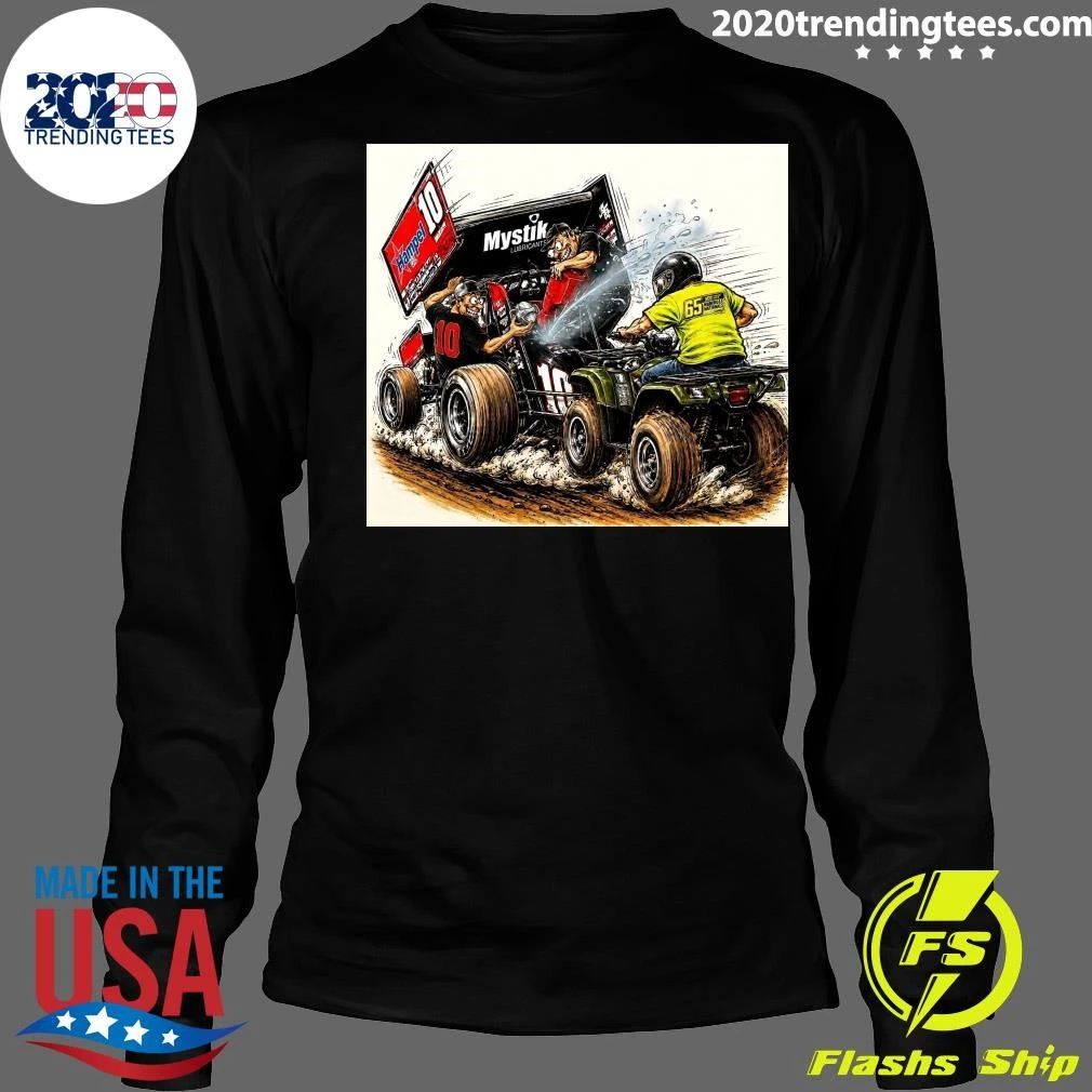ATV Racing Action with Dirt Track Riders and Off-Road Racing Vehicles Shirt