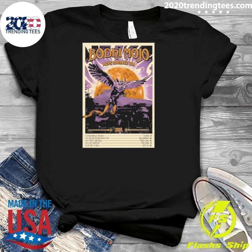Bodhi Mojo Pacific Northwest Tour 2026 Run Poster Shirt