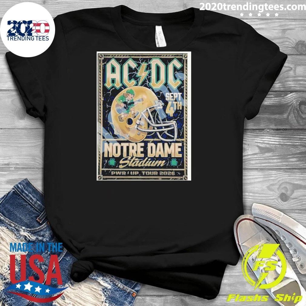 Acdc Band Notre Dame Stadium Pwr Up Tour 2026 Shirt