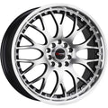 Drag Wheels DR19 Gloss Black Machined Spoke Faces & Lip 17×7.5 | 5×100/5×114.3 (DR191775054573GBM)