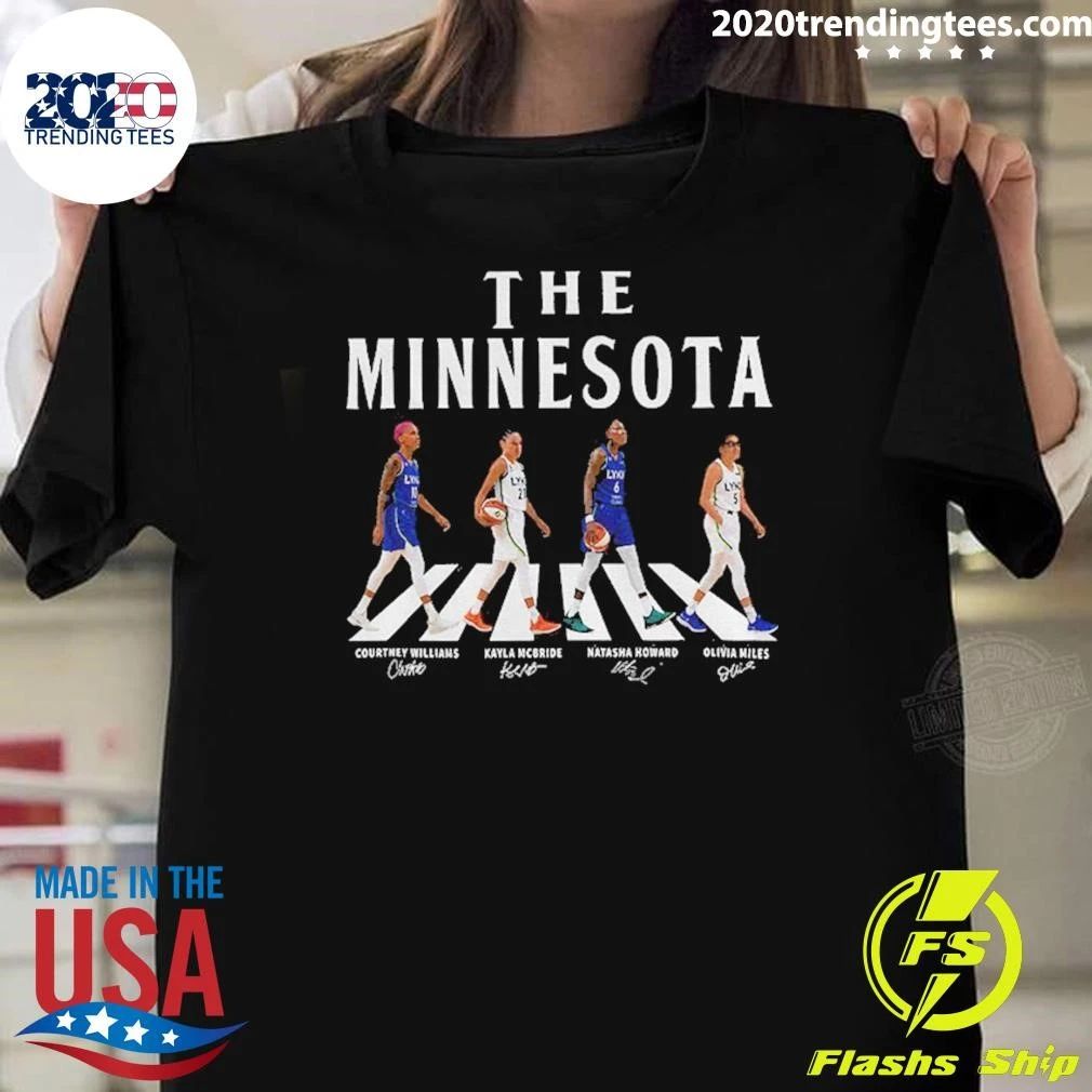 Napheesa Collier Courtney Williams Kayla Mcbride Olivia Miles The Minnesota Abbey Road Signatures Shirt