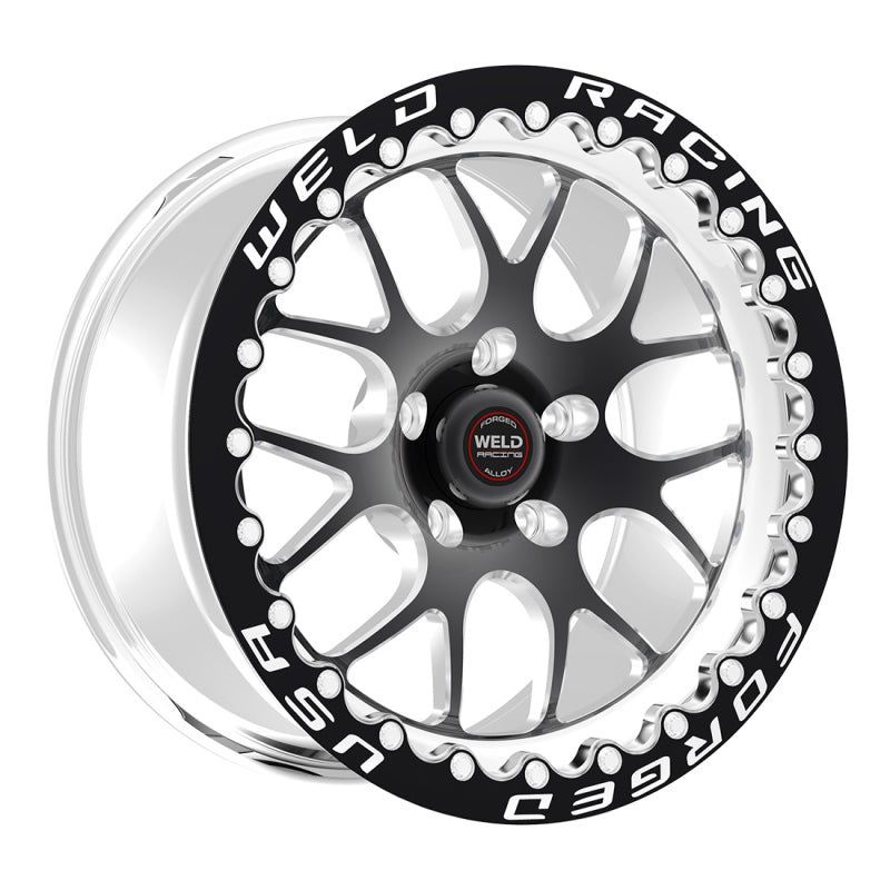Weld S77 HD 17×9 / 6×5 BP / 5.9in BS Black Wheel (HD Low Pad) – Black Single Beadlock MT