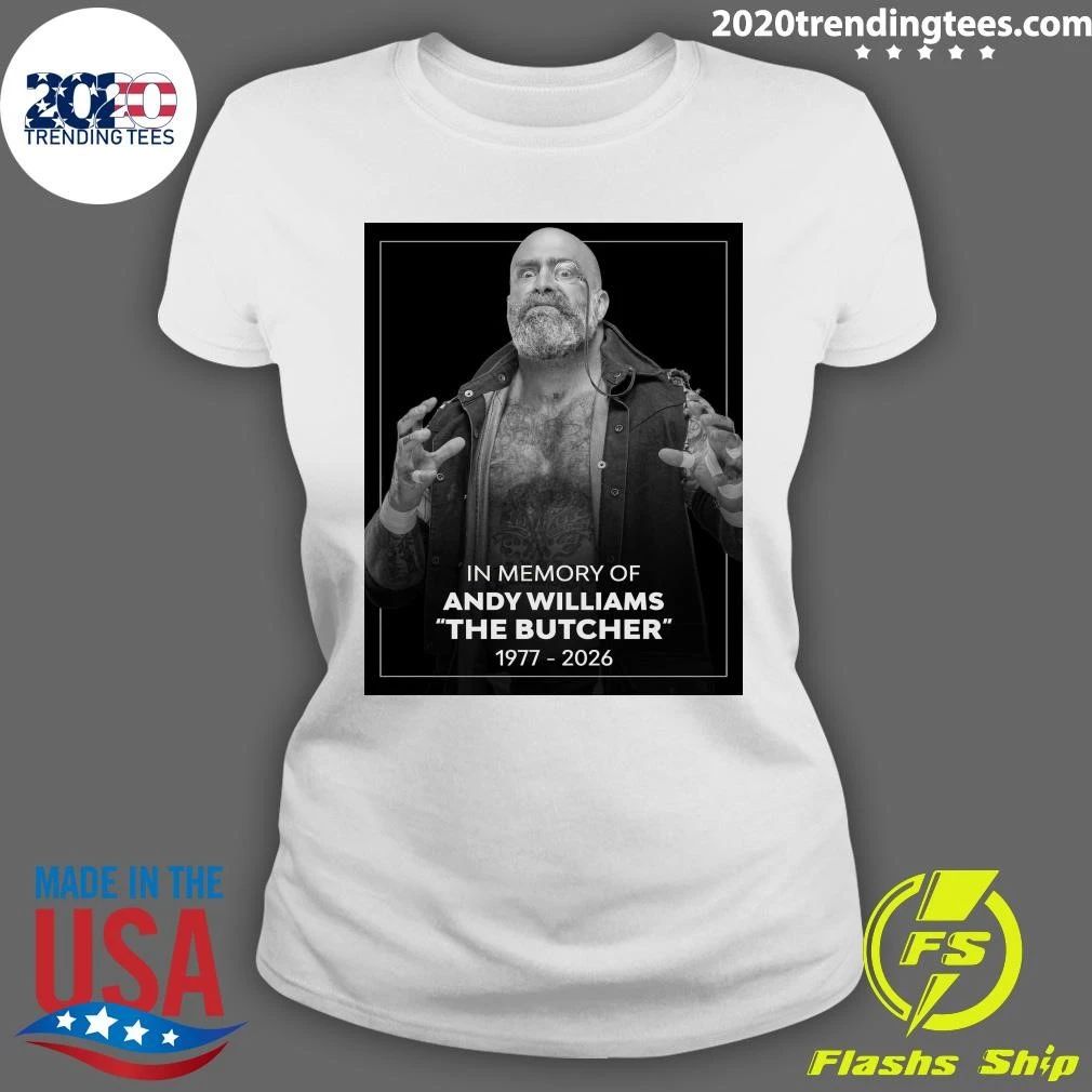 AEW pays tribute to The Butcher Andy Williams 1977-2026 RIP Shirt