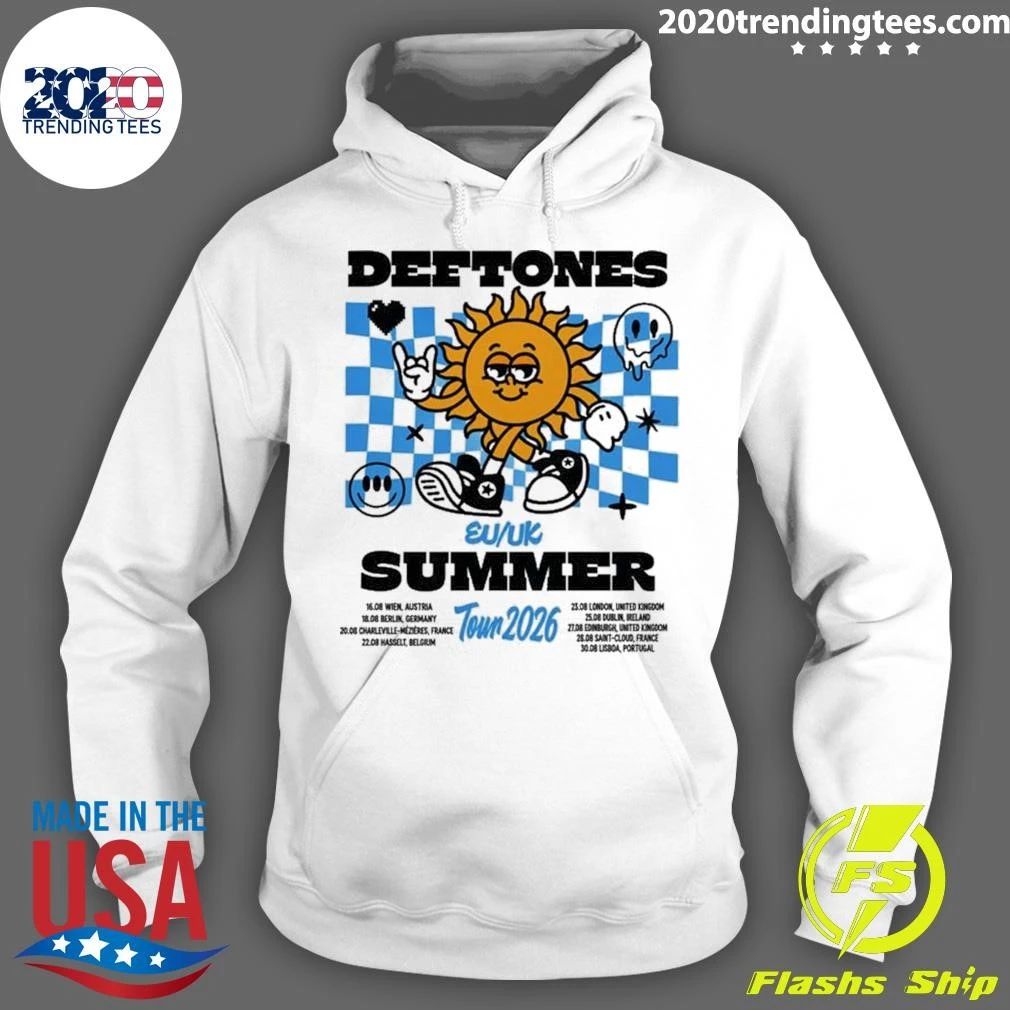 Deftones Merch EU UK Summer Tour 2026 Sun Tour Shirt