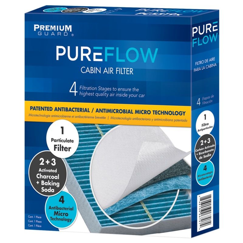 PUREFLOW 2027 Toyota 4Runner Cabin Air Filter with Antibacterial Technology, PC99474X