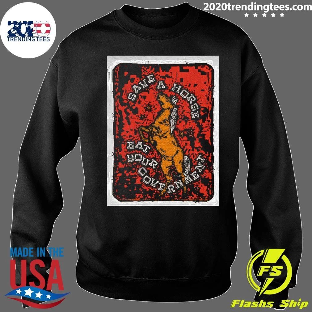 Equine Illustration Save A Horse Eat Your Government Shirt