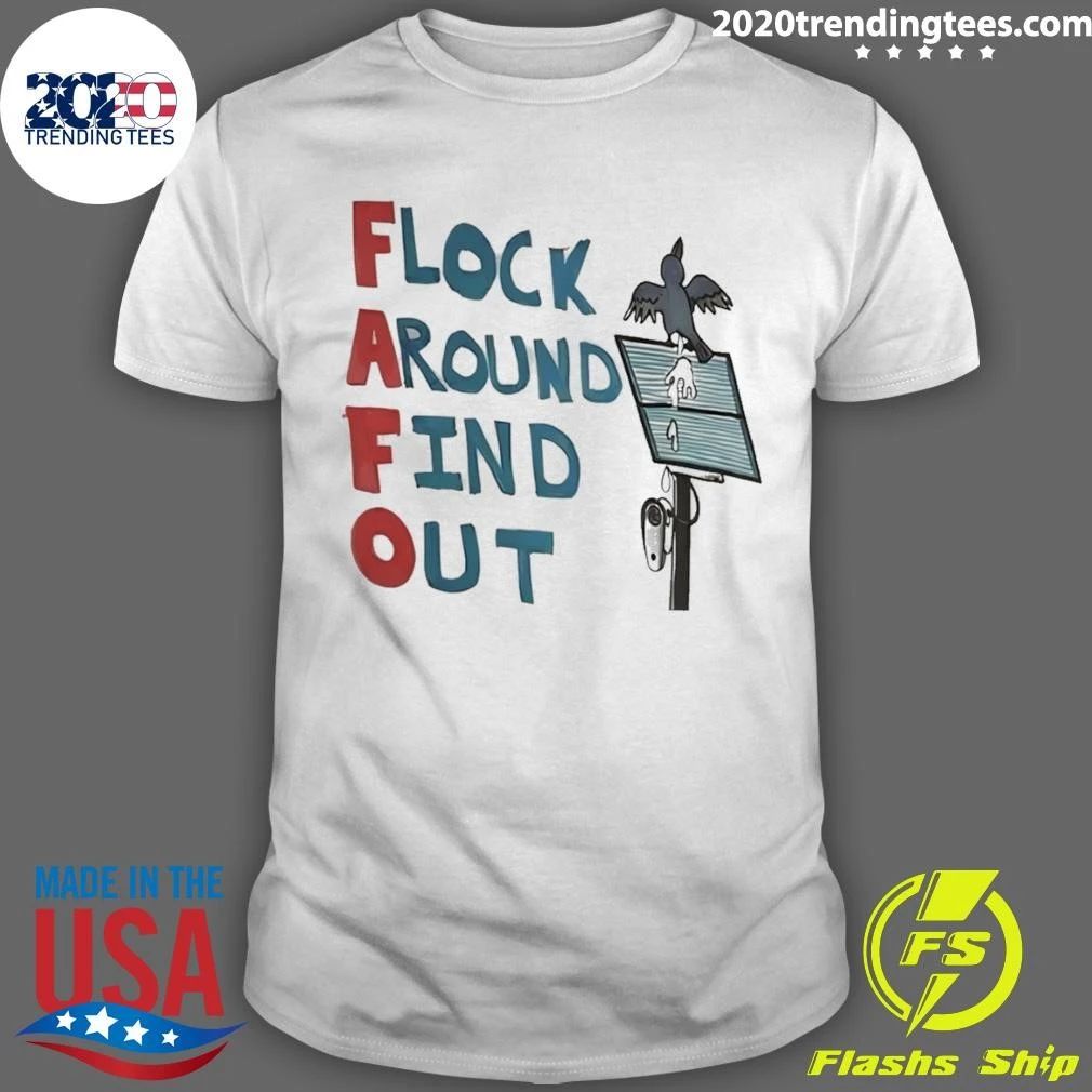 Flock Around Find Out Anti-flock Hand-drawn Shirt