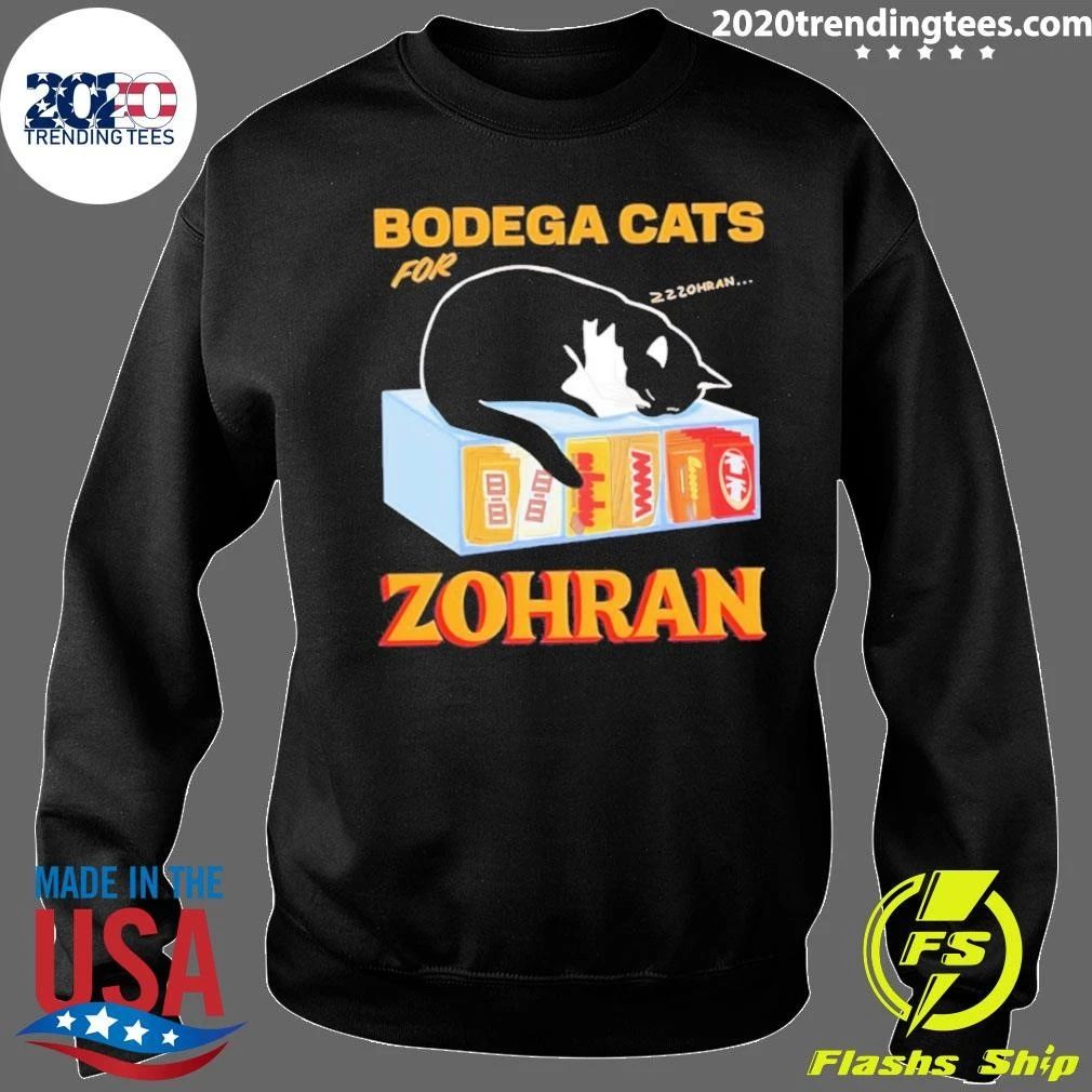 Bodega Cats For Zohran Cat Snack Kitty Shirt