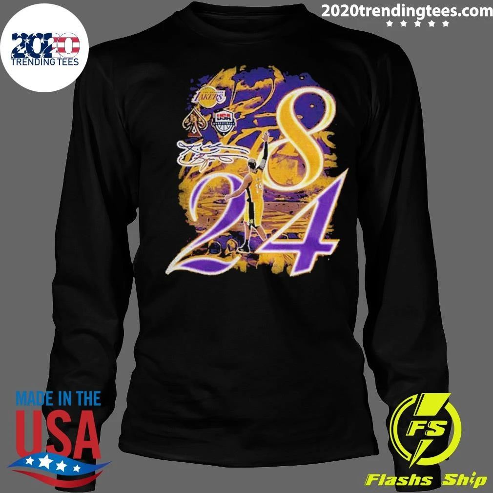 Kobe Bryant Los Angeles Lakers Usa Basketball 8 24 Signature Shirt