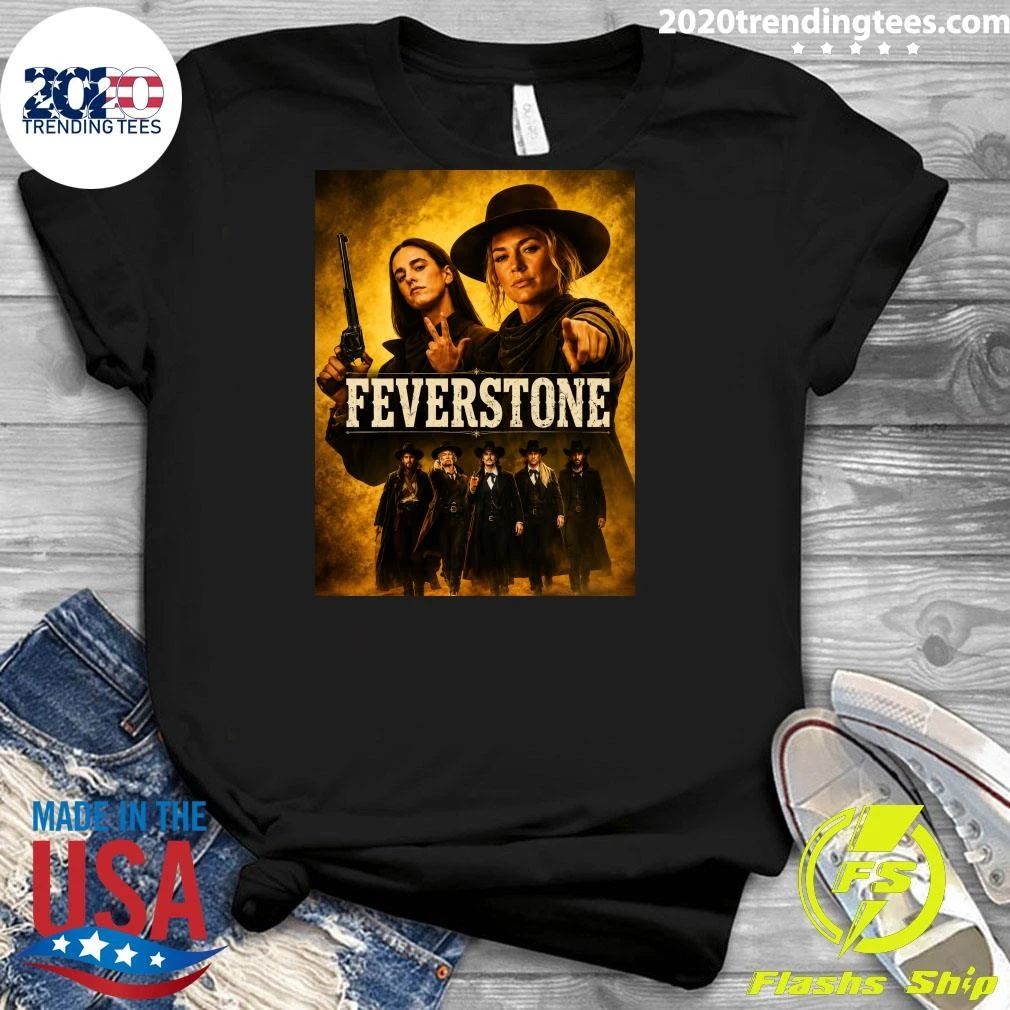 Feverstone Western Movie Style Poster Vintage Cowboy Outlaw Artwork Shirt