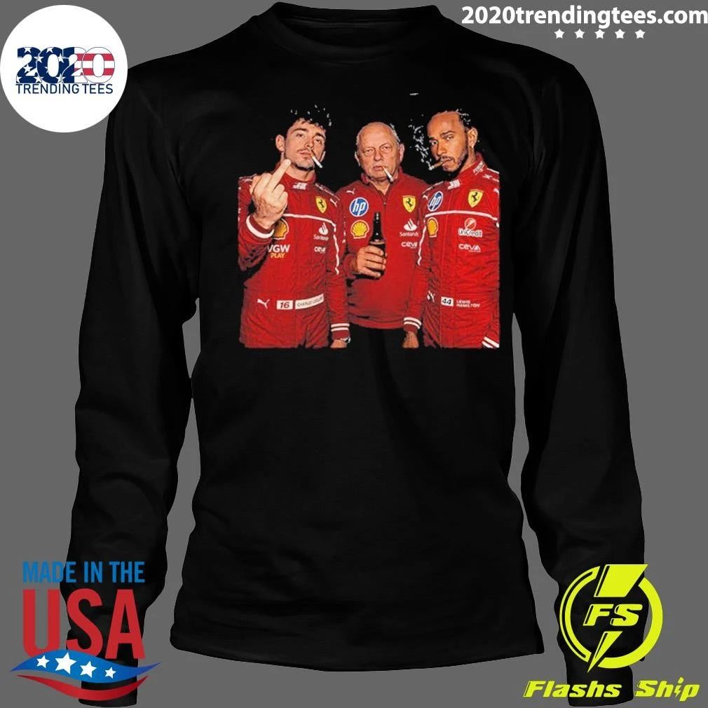 Lewis Hamilton Charles Leclerc Vintage Scuderia F1 Bootleg Graphic Shirt