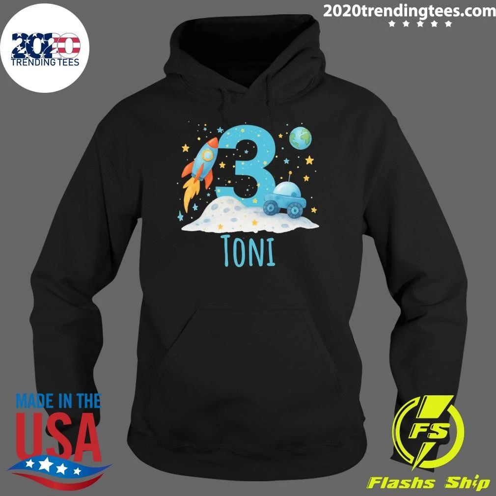 Personalized Space-themed Birthday Toni Shirt