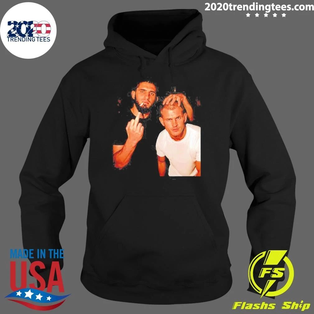 Islam Makhachev And Sean Strickland Ufc Middle Finger Smoking Shirt