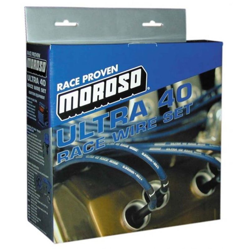 Moroso 73665 Ignition Wire Set, Ultra 40, Unsleeved, Sbc, Non-Hei, Blue