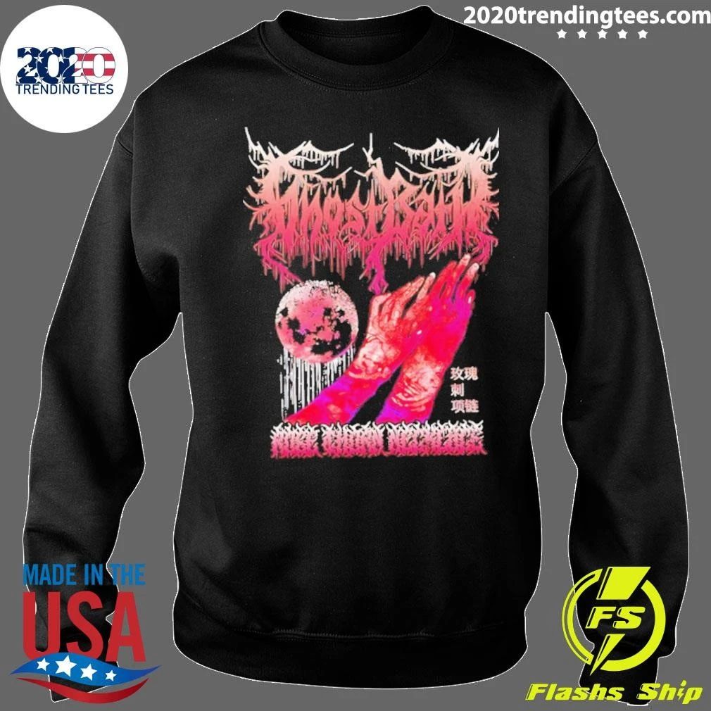 Ghost Bath Rose Thorn Necklace Halloween Shirt