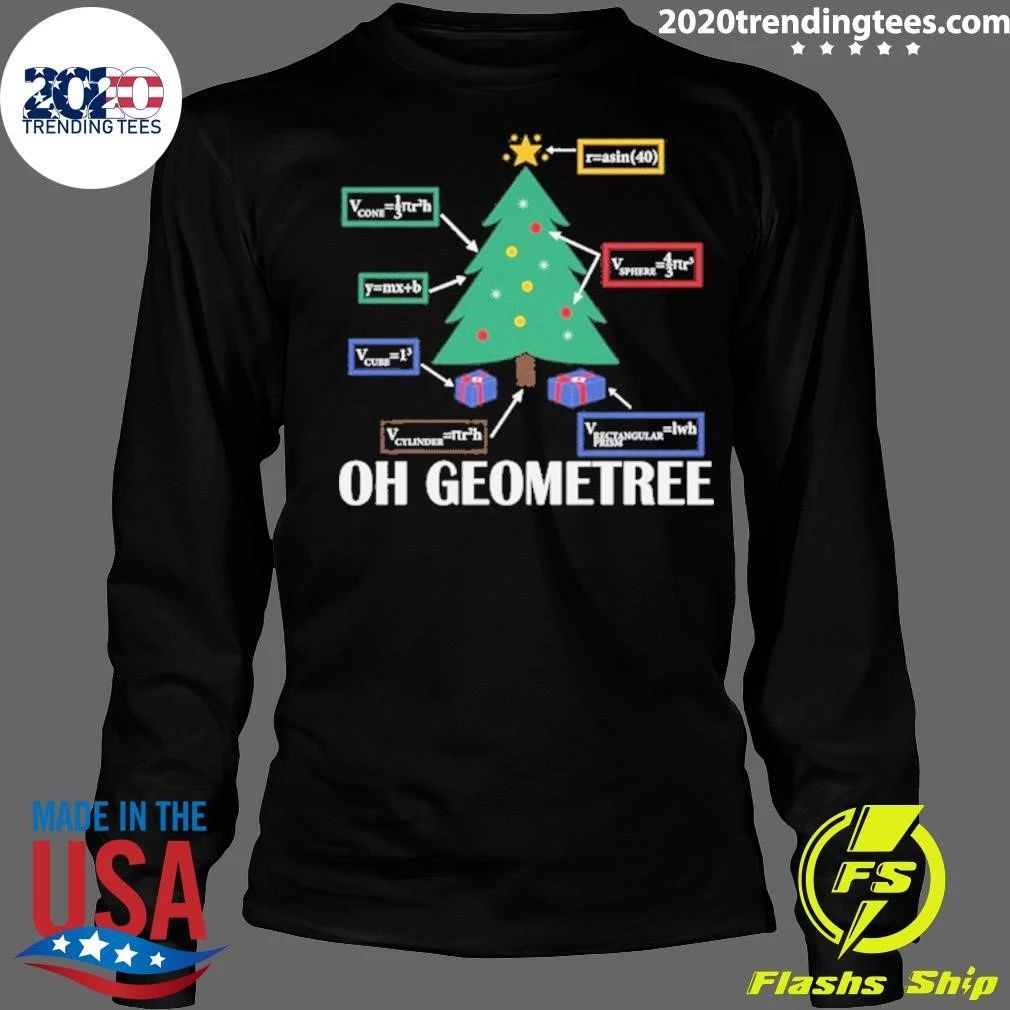 Oh Geometree Math Teacher Christmas Shirt