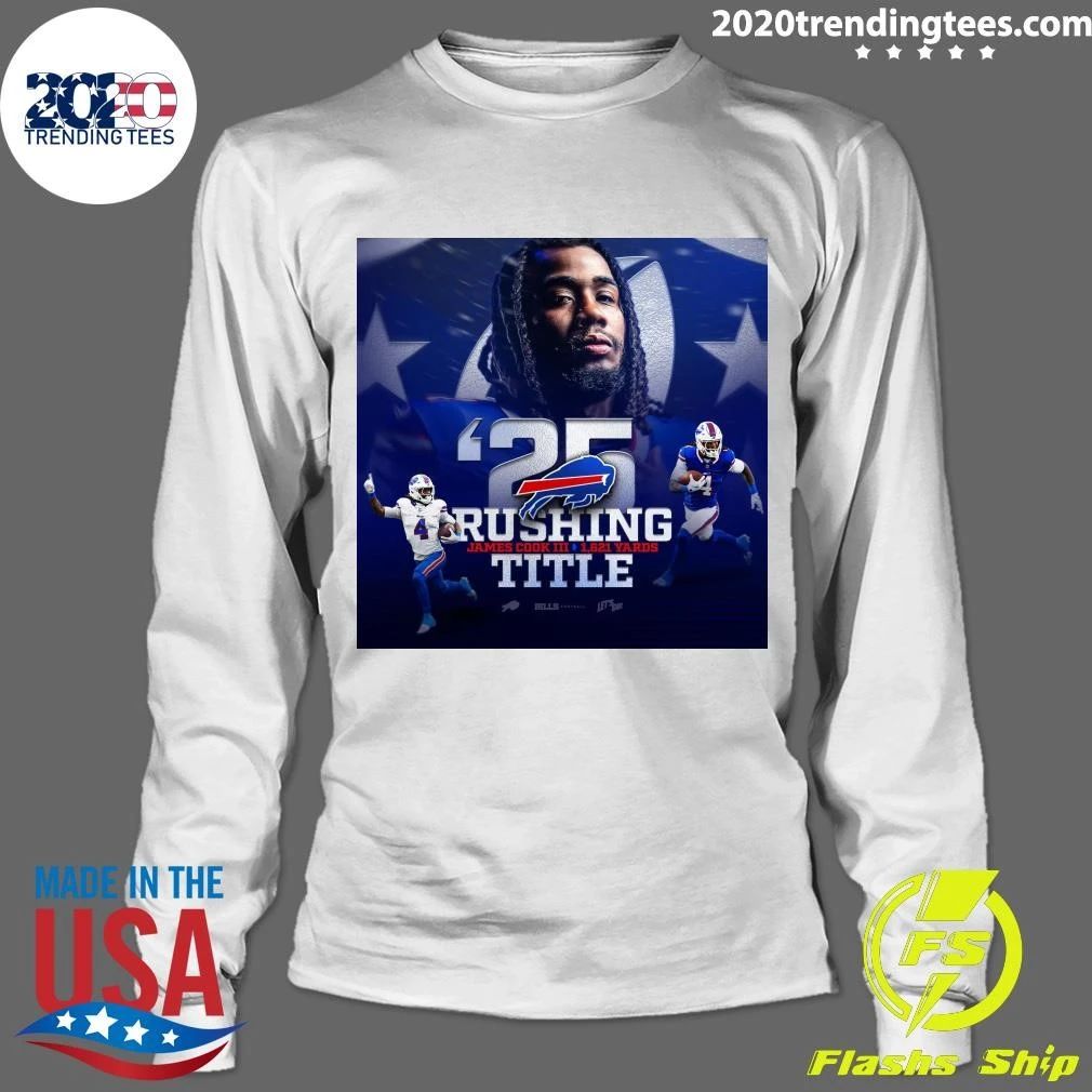 25 Rushing James Cook III 1.621 Yards Title Shirt