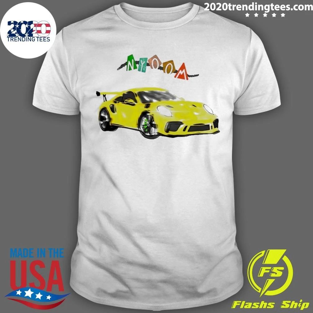 Porsche Gt3rs Nyoom Yellow Sports Car Shirt