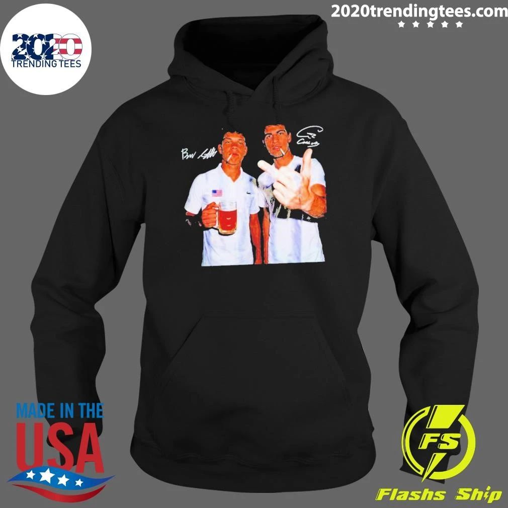 Carlos Alcaraz Ben Shelton Tennis Graphic Middle Finger Beer shirt