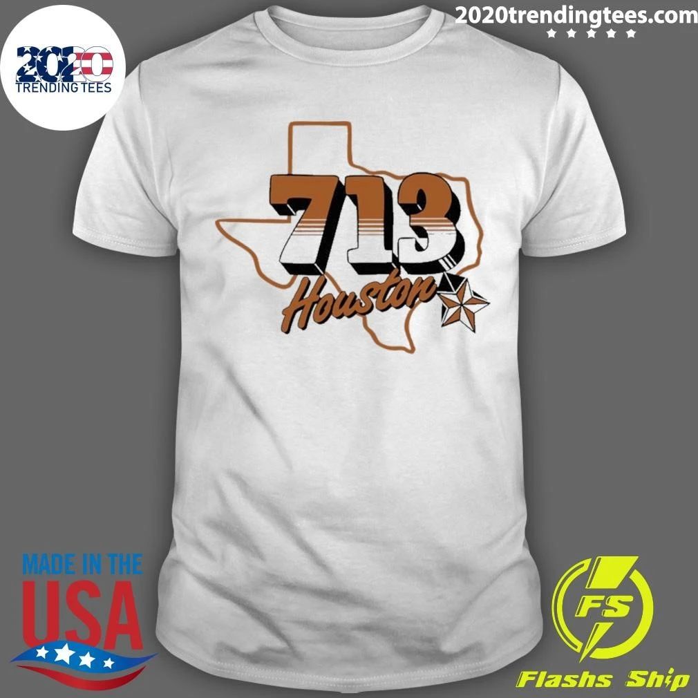 Houston 713 Texas Map shirt