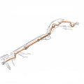 1989-93 Chevrolet/GMC S10/S15 2WD 2.5L 4CYL FI Ext. Cab Shortbed 5/16″ Fuel Return Lines 2pc, Stainless
