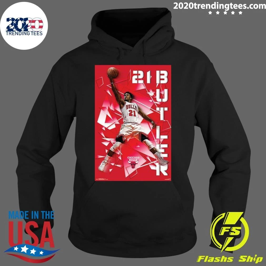 Jimmy Butler Smashing Chicago Bulls Official NBA Basketball Shirt